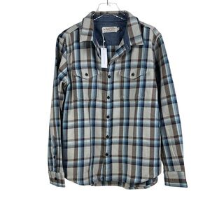 Outerknown Blanket Shirt Men's Size L Plaid Organic Cotton Heavy NWT MSRP $168